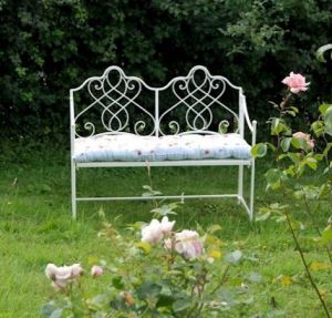 Avalon Garden Bench Cream (cushion not included)