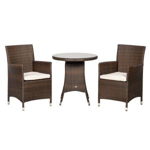 Royalcraft Nevada Brown Rattan Bistro Set