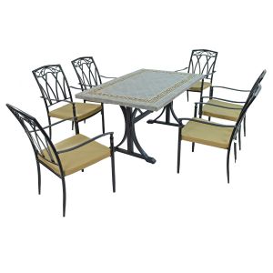 Burlington Dining Table with 6 Ascot Chairs
