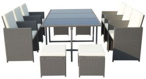 Royalcraft Cannes Grey 10-Seater Cube Set