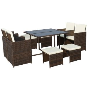 Royalcraft Cannes Grey 8-Seater Cube Set