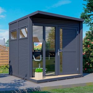 Rowlinson Bertilo Concept Office Log Cabin Anthracite 2.3m x 2.9m 