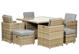  Royalcraft Wentworth Rattan 4/8 Seater Cube Set