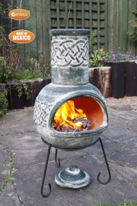 Gardeco Edyth Mexican Clay Chiminea Celtic