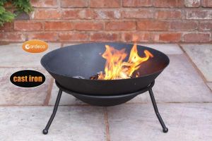 Gardeco Emrys 60cm Round Cast Iron Fire Bowl