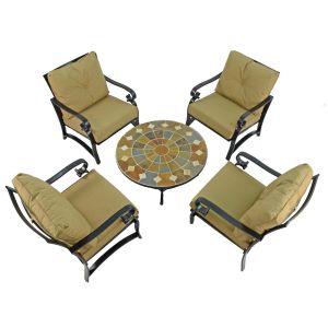 Granada 91cm Coffee Table with 4 Windsor Deluxe Lounge Chairs