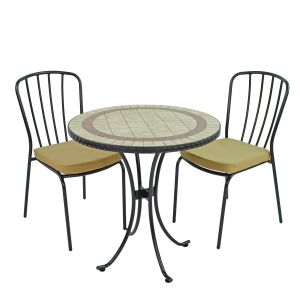 Henley 71cm Bistro Table with 2 Milan Chairs