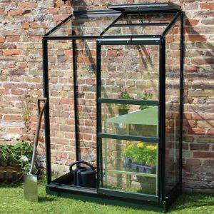 Wall Garden Lean-To Greenhouse (silver aluminium model shown)