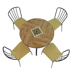 Haslemere 91cm Patio Table with 4 Milan Chairs