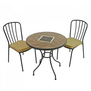 Haslemere 71cm Bistro Table with 2 Milan Chairs