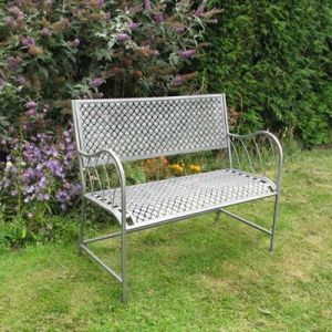 Marlborough Bench Black with Silver