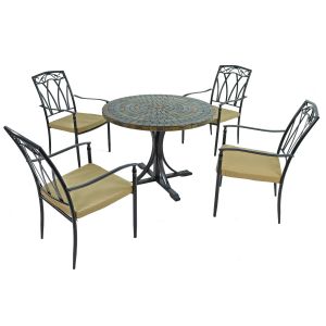 Monterey 100cm Dining Table with 4 Ascot Chairs