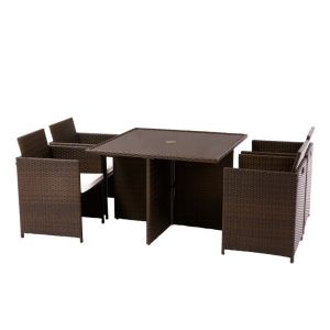 Royalcraft Nevada Brown 4-Seater Cube Set