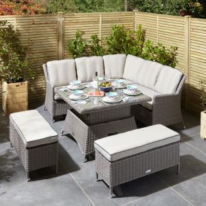 Prestbury Corner Weave Rattan Dining Set