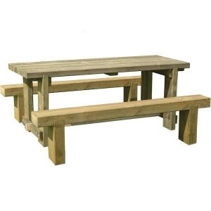 Forest 1.8m Refectory Table and 2 Benches