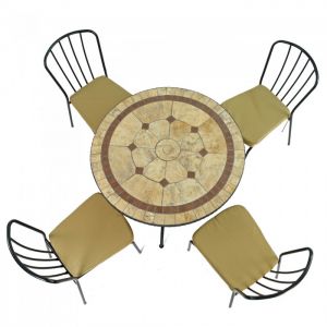 Richmond 91cm Patio Table with 4 Milan Chairs