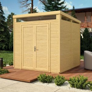Rowlinson Paramount Security Pent Shed Natural 8x8