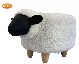 Gardeco Snowflake the Sheep Synthetic Fur Footstool