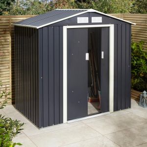 Trentvale Metal Apex Shed 6x4 – Dark Grey