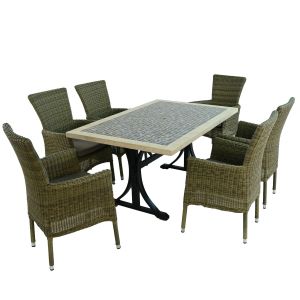 Wilmington Dining Table with 6 Dorchester Chairs