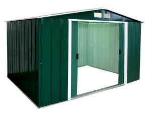 Sapphire Apex Metal Shed Green 10x10