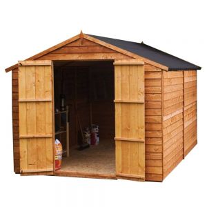  Mercia Overlap Apex Shed 10x8 Double Door No Windows