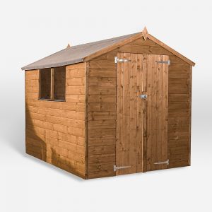 Mercia Pressure Treated Shiplap Apex Shed 8x6 Double Doors