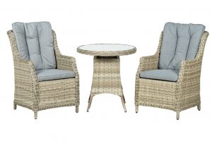 Royalcraft Wentworth Rattan Round 2 Seater Comfort Bistro Set