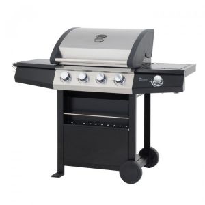 Lifestyle Grenada 4 Burner Black Gas Barbecue with Sideburner