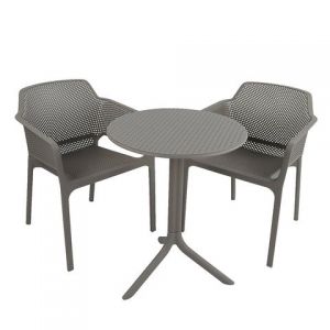 Step Turtle Dove Bistro Table with 2 Net Chairs