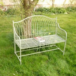 Hampton Cream Folding Garden Bench