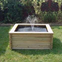 Norlog 60 Gallon Square Pond with Fountain