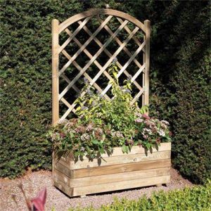 Rectangular Planter with Lattice