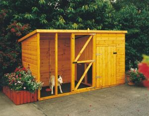 Small Pent Kennel and Dog Run