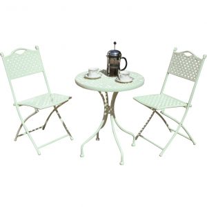 Rowlinson Havana Lattice BIstro Set Sage Green