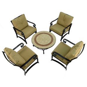 Henley 91cm Coffee Table and 4 Windsor Deluxe Lounge Chairs