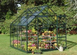 Halls Magnum 10x8 Greenhouse Forest Green