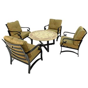 Provence 110cm Coffee Table with 4  Windsor Deluxe Lounge Chairs