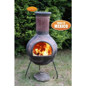 Gardeco Plumas Extra Large Mexican Clay Chiminea Green