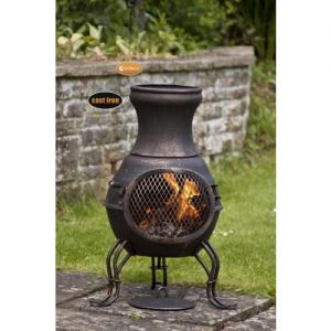 Gardeco Billie Bronze Small Cast Iron Chiminea