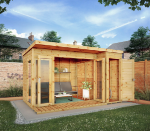  Mercia Contemporary Summerhouse with Side Shed 12x8