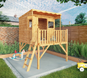 Mercia Pent Style Tower Wooden Playhouse 8x7