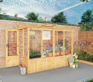 Mercia Lean-To Pent Wooden Greenhouse 8x4