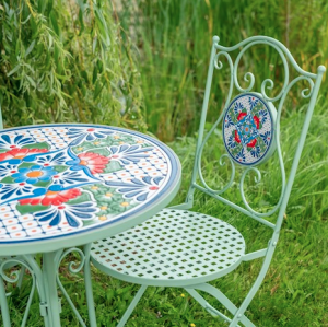 Ascalon Mosaic Bistro Set Green