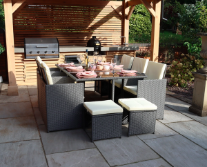 Royalcraft Cannes Grey 10-Seater Cube Set