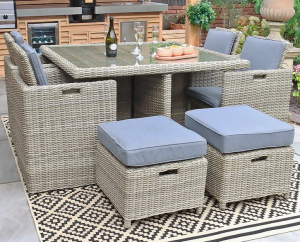  Royalcraft Wentworth Rattan 4/8 Seater Cube Set