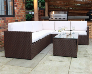 Royalcraft Berlin 6-Seater Corner Lounging Set Brown