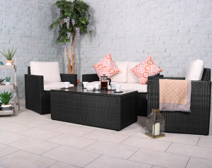 Royalcraft Berlin 4-Seater Lounging Set Black