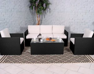 Royalcraft Berlin 5-Seater Lounging Set Black