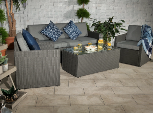 Royalcraft Berlin 5-Seater Lounging Set Grey